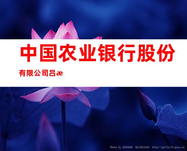 中国农业银行股份有限公司吕梁分行